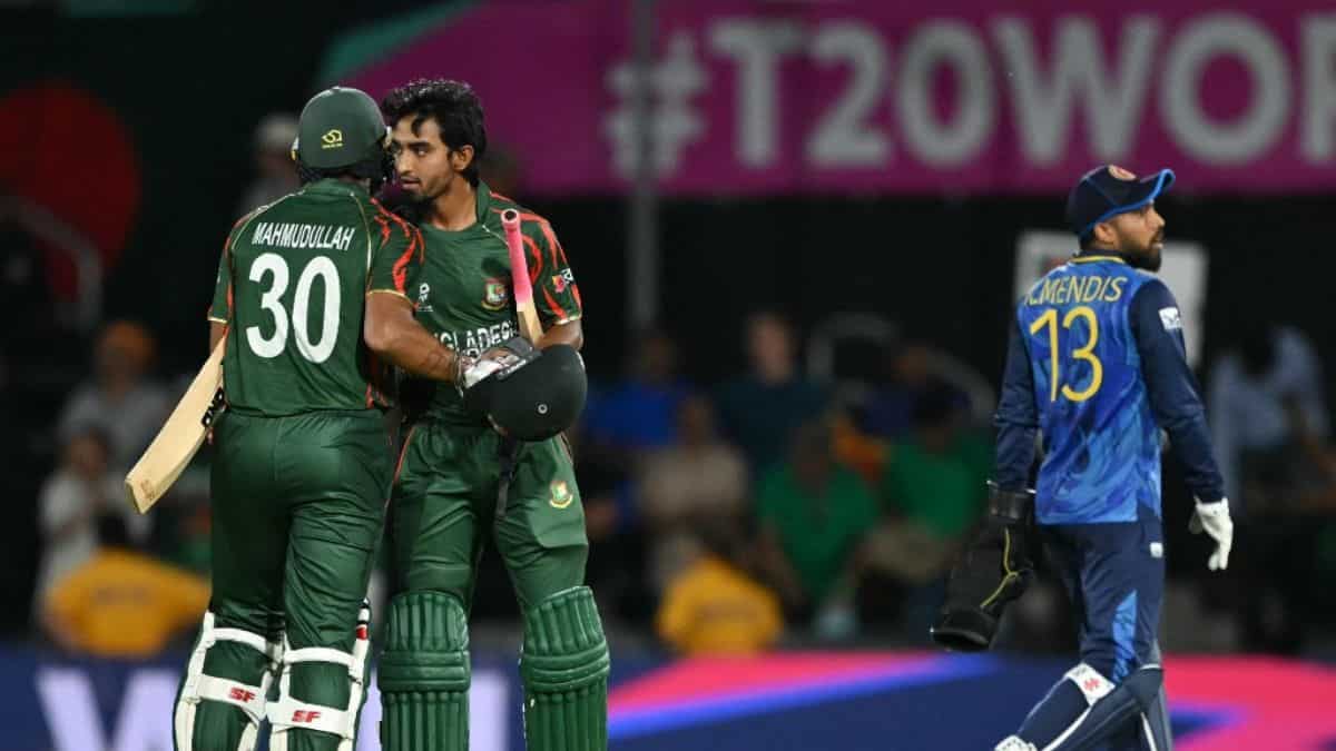 Hridoy, Mahmudullah keep cool to see Bangladesh through in close win over Sri Lanka in T20 World Cup