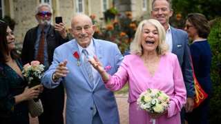 World War-2 veteran, 100, marries 96-year-old sweetheart in France after D-Day events