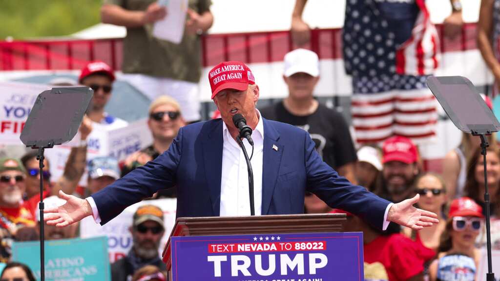 'I don't care about you,' Trump 'jokes' as he promises to axe taxation on tips in Vegas