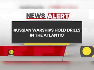 Russian warships hold drills in the Atlantic