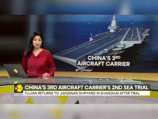 China's 3rd aircraft carrier Fujian returns to Jiangnan shipyard in Shanghai after trial