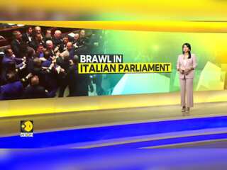 Fistfight between Italian lawmakers as they discussed a bill over local autonomies