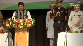 Pema Khandu takes oath as Chief Minister of Arunachal Pradesh for third time