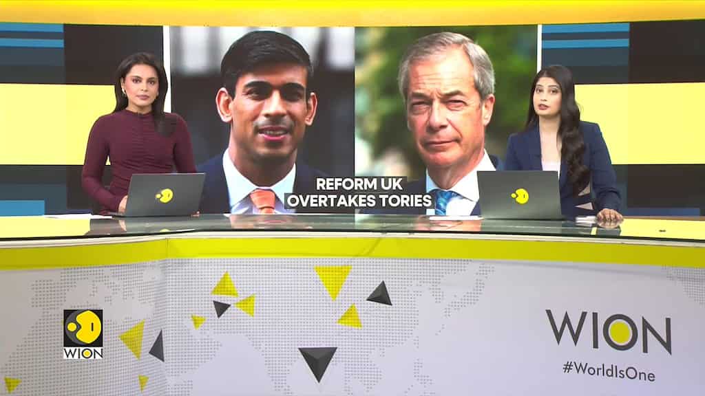 Reform UK overtakes Rishi Sunak's Conservatives in opinion poll
