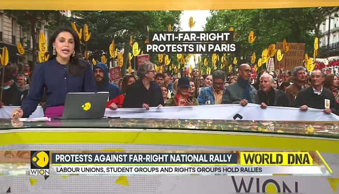 Thousands march ahead of French elections; Labour group, Student group & Rights groups hold rallies