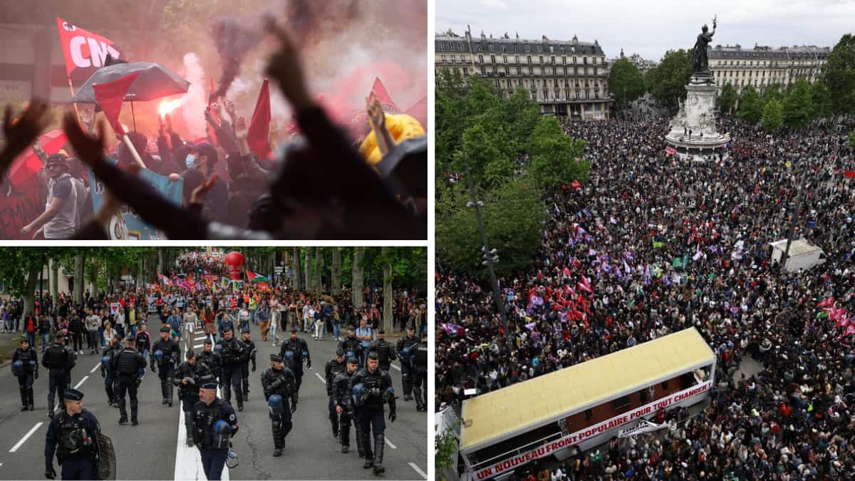 France elections: Thousands march across country in protest against far ...