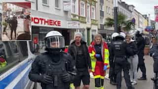 Euro 2024: Violent clashes erupt in German city hours before England vs Serbia match