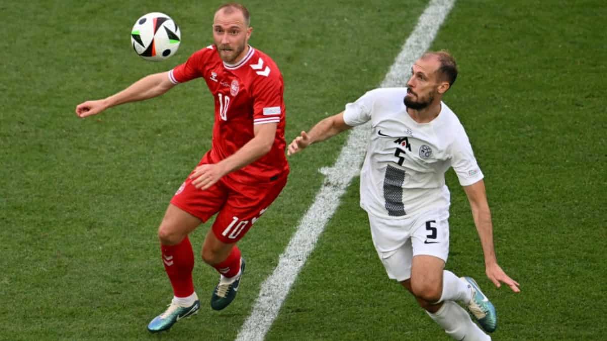 Euro 2024: Slovenia strike late to secure draw against Danes after Eriksen's fairytale goal