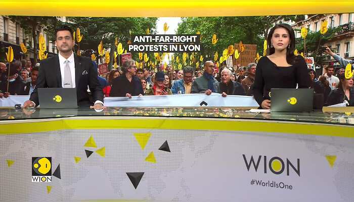 France elections: Police fire tear gas at anti-far-right protests in Lyon