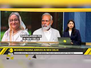 Bangladesh Prime Minister Sheikh Hasina arrives in New Delhi as she begins India state visit
