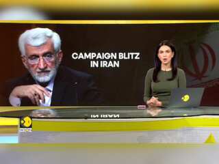 Iran Presidential Election 2024: Presidential candidate Jalili campaigns at Tehran University