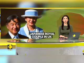 Japanese emperor Naruhito and empress Masako arrive in UK for 3 day state visit