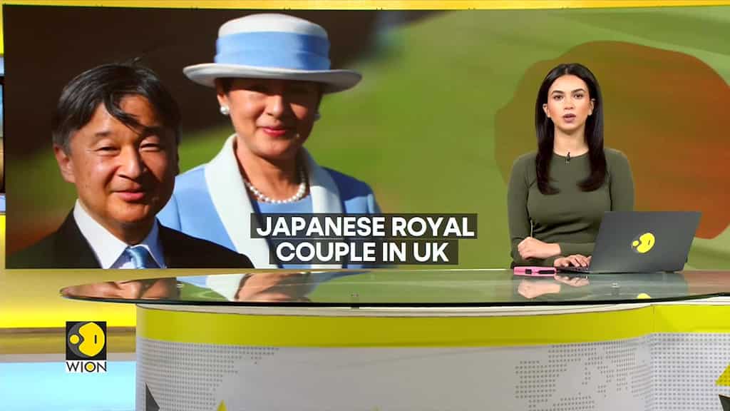 Japanese emperor Naruhito and empress Masako arrive in UK for 3 day state visit