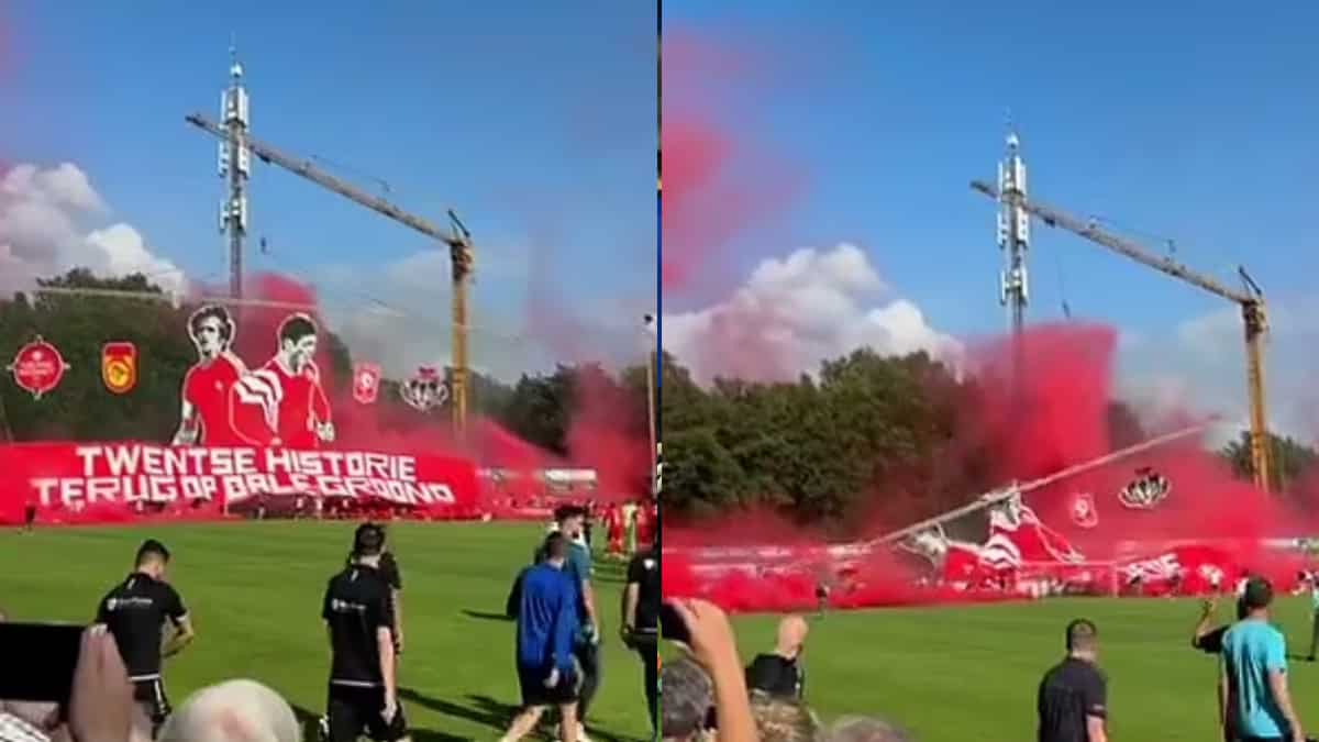 Horrific scenes in Netherlands as metal scaffolding collapses over fans, leaving 10 injured