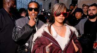 A$AP Rocky just made his modelling debut with Rihanna in front row at Paris Fashion Week