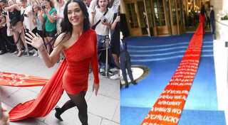 Katy Perry shocks fans with a 500-foot long trail on her dress; see pics