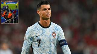Watch | Crazy fan nearly takes down Ronaldo by jumping on him, video goes VIRAL