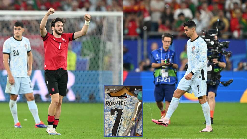 Euro 2024: Georgia's Kvaratskhelia ecstatic after receiving gift from idol Ronaldo