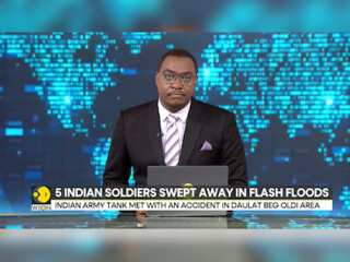 Five Indian army soldiers swept away in Ladakh flash floods