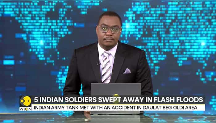 Five Indian army soldiers swept away in Ladakh flash floods