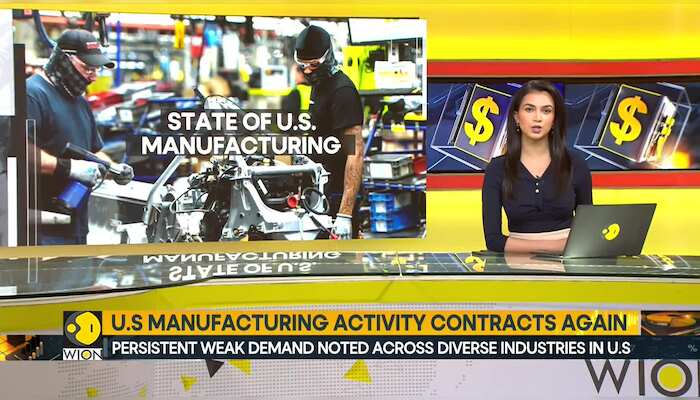 US manufacturing activity contracts again