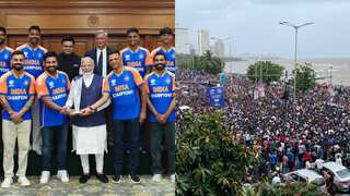 Team India Victory Parade: Rohit & Co arrive in Mumbai as fans throng Marine Drive