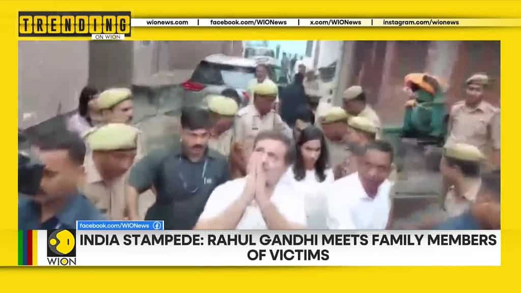 Hathras Stampede: Rahul Gandhi meets families of victims