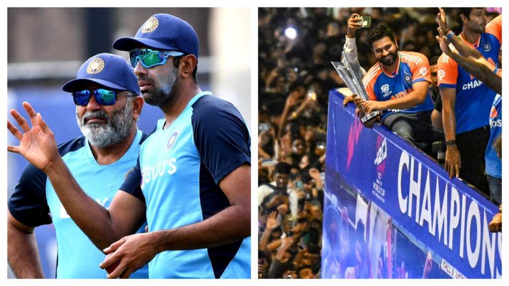 R Ashwin gets emotional, reacts to Team India's T20 World Cup victory celebrations