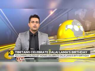 Buddhist monks & followers celebrate Dalai Lama's 89th birthday