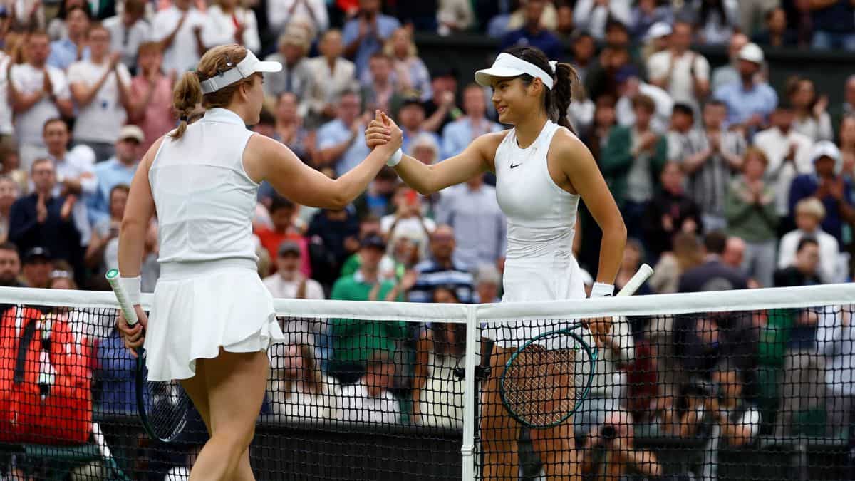 Lulu Sun stuns Britain's Emma Raducanu to reach quarters in Wimbledon 2024 shocker
