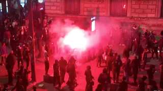 France elections: Violent clashes break out following left's surprise win