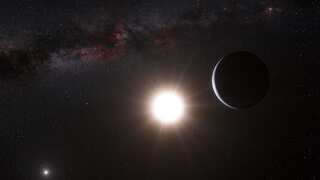 Is the three-star system Alpha Centauri hosting a Super Jupiter?