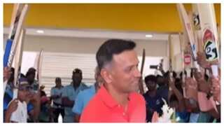 Watch: Rahul Dravid gets roaring welcome at Bengaluru academy, receives guard of honour from children