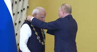 PM Modi presented with ‘Order of St Andrew the Apostle’, Russia’s highest civilian honour