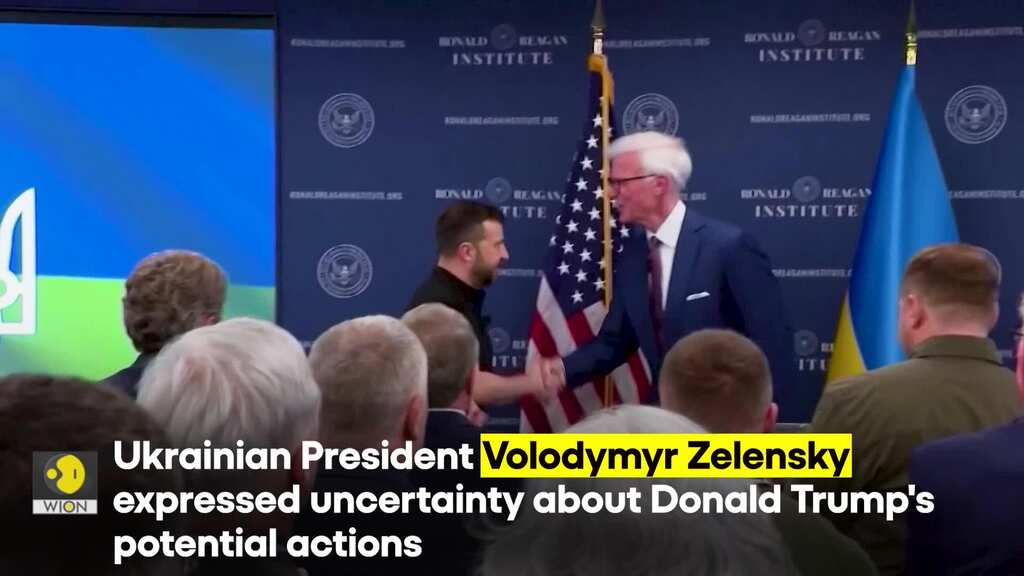Ukraine's Zelensky says can't predict Trump's actions if elected
