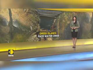 Heatwave in Greece: Naxos island's reservoir dries up