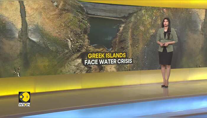 Heatwave in Greece: Naxos island's reservoir dries up