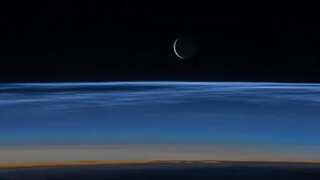 Crescent moon in a never-before-seen avatar captured from International Space Station