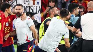 WATCH: Alvaro Morata tackled by steward during Spain's victory celebrations after win over France in Euro 2024