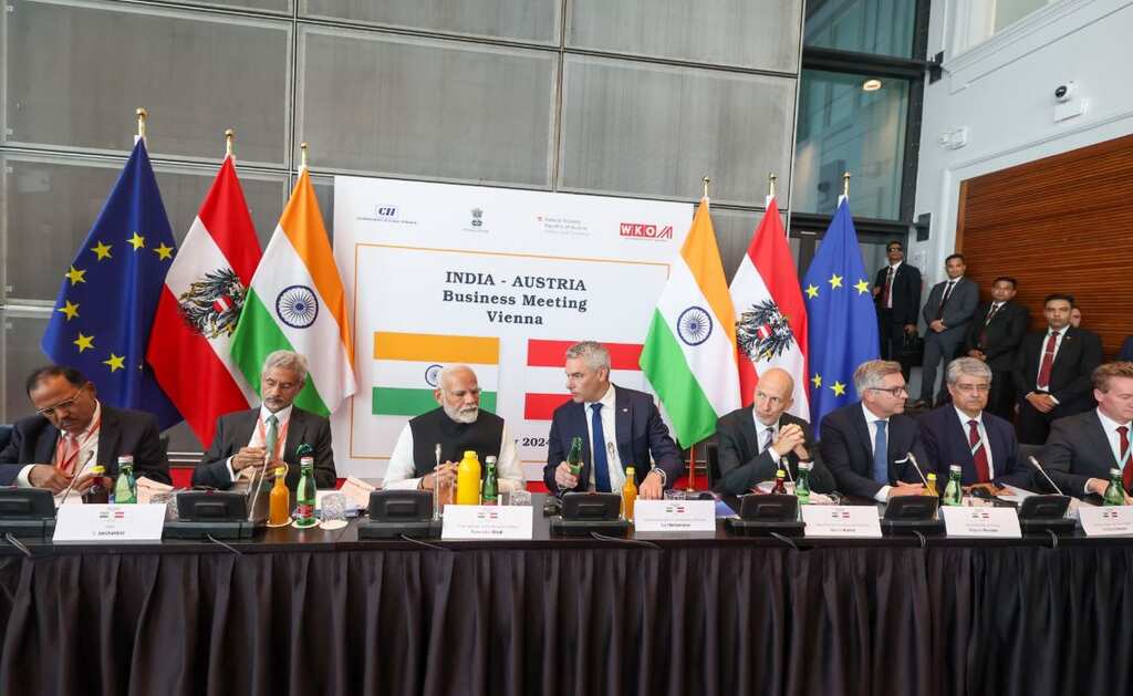 PM Modi invites Austrian businesses to become part of India’s economic boom, highlights PLI scheme