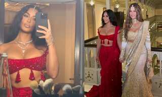 Kim and Khloé Kardashian slay in traditional outfits at Indian billionaire son's wedding