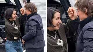 Tom Cruise takes singer Victoria Canal and her brother on helicopter ride