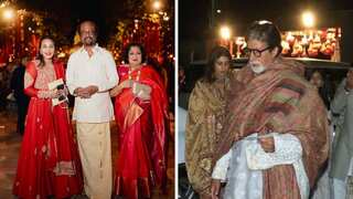 Amitabh Bachchan gives Rajinikanth a tight hug as he tries to touch his feet; video goes viral