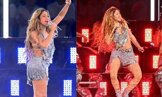 Shakira dazzles in silver during her performance at Copa America halftime show