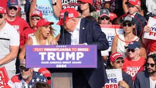 Watch: Woman spotted with suspicious behaviour behind Trump during gun firing goes viral