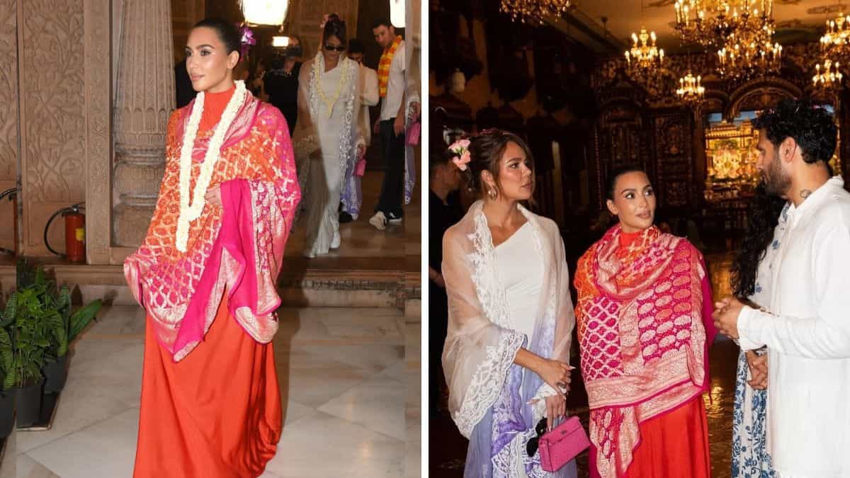 Kim Kardashian and sister Khloe visit ISKON temple with Jay Shetty, serve food to children Kim Kardashian and sister Khloe visit ISKON temple with Jay Shetty, serve food to children