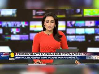 Ukraine's President Zelensky reacts to Trump re-election possibility in the US