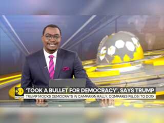 US: Donald Trump holds first rally after assassination bid with Vance