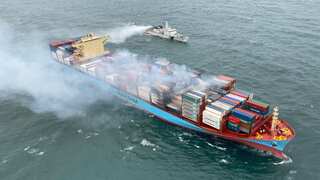 Maersk Frankfurt fire, 1 dead; 5 Indian Coast Guard ships battle fire