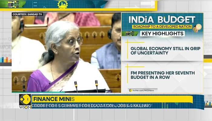 Budget 2024: Finance Min Nirmala Sitharaman presents budget 2024, says 'Rs 2 lakh cr for 5 schemes'